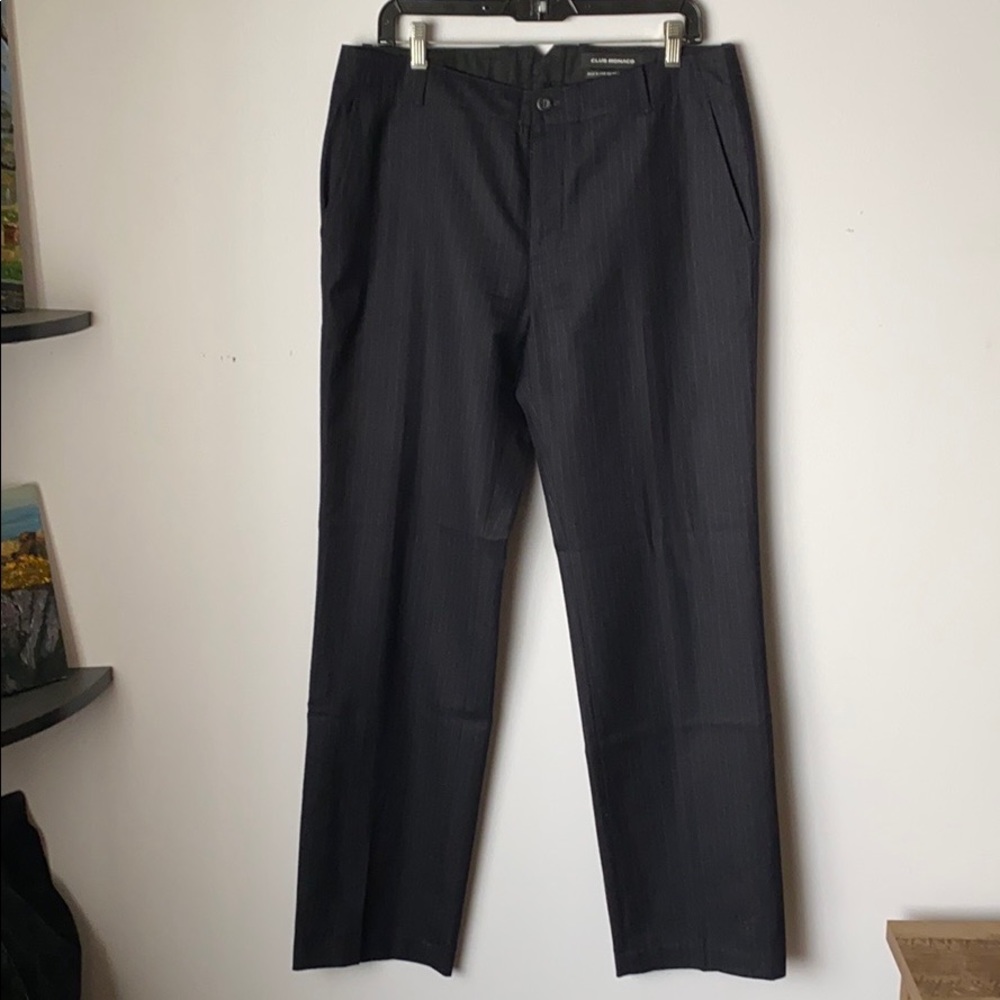 Navy Wool Club Monaco pinstripe pants 32x32